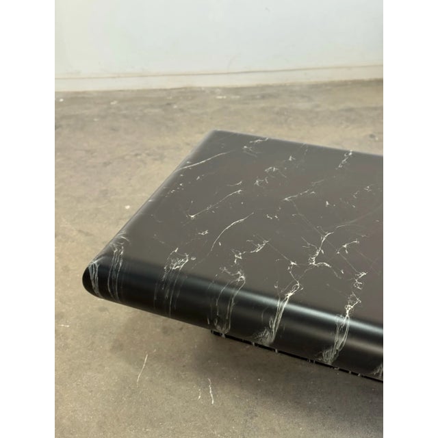 Black 1980s Post Modern Round Lacquer Coffee Table For Sale - Image 8 of 12