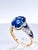 Cornflower Blue Art Deco Platinum Blue Sapphire Ring, 5.76ct No Heat, Diamonds, 1930 For Sale - Image 8 of 11