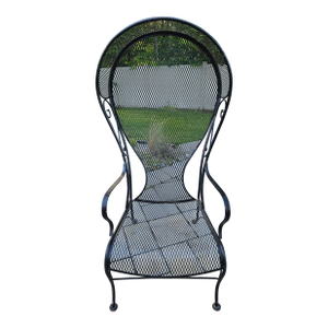 Vintage Russel Woodard Canopy Porter Chair Wire Mesh Outdoor Patio Hood Chair