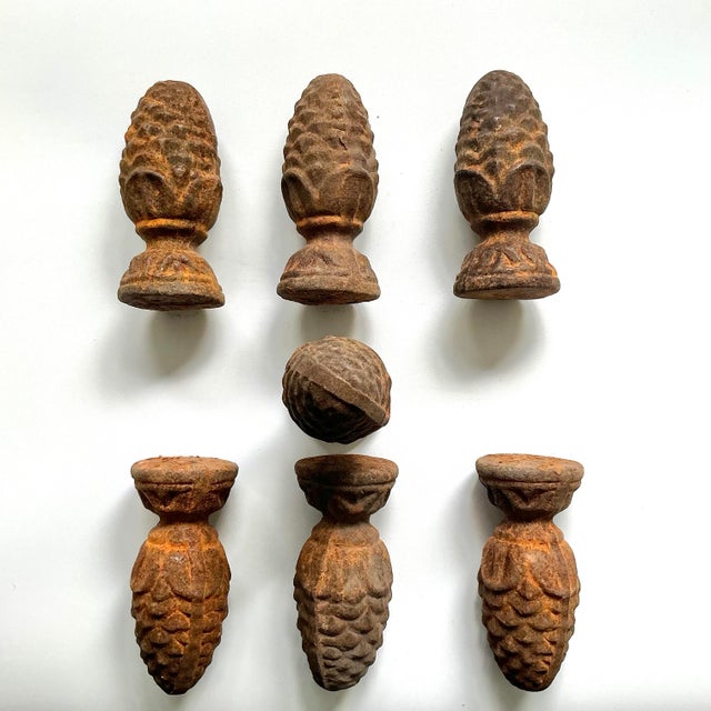 1930s Architectural Pine Cone Ornament in Cast Iron, 1930s For Sale - Image 5 of 5