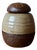 Two-Tone Studio Pottery Stoneware Covered Pot, 1970s For Sale
