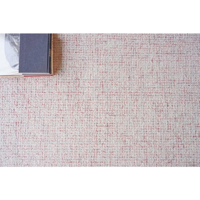 Exquisite Rugs Caprice Tufted New Zealand Wool & Cotton Pink/Ivory Rug-6'X9' For Sale In Los Angeles - Image 6 of 7