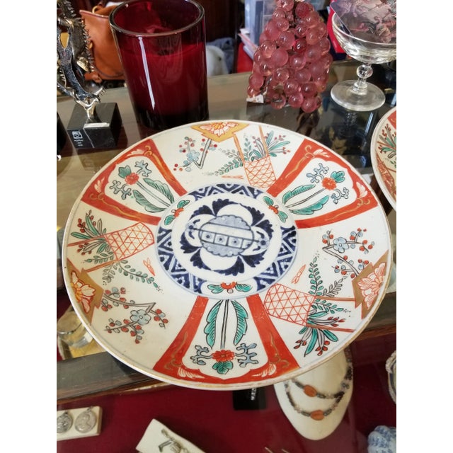 Ceramic Antique Imari Plate For Sale - Image 7 of 8