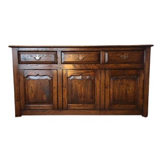 1990s English Old Oak Buffet For Sale