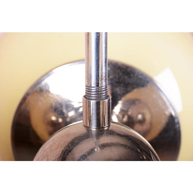 Art Deco Chandelier in Chrome-Plated Steel and Marble Glass, Czech, 1930s For Sale - Image 4 of 8