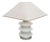White Chrome and Opal Table Light from Leclaire and Schafer, Germany, 1970s For Sale