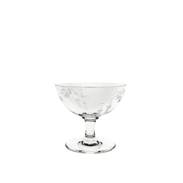 1950s Crystal Etched Bamboo Drinkware Service for 10 by Noritake in the “Sasaki” Pattern - 80 Pieces For Sale In Atlanta - Image 6 of 9