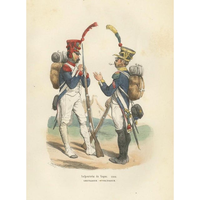 Mid 19th Century After Horace Vernet, Grenadier and Voltigeur, 1843, Paper For Sale - Image 5 of 10