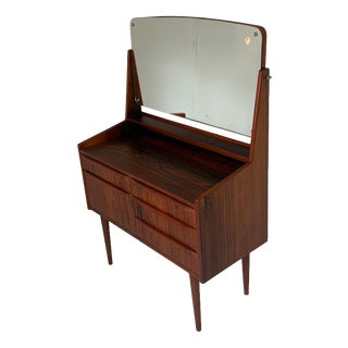 Danish Walnut Veneer Vanity from Tibergaard, 1960s For Sale