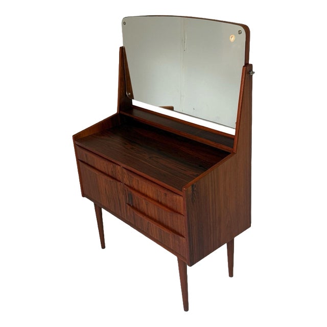 Danish Walnut Veneer Vanity from Tibergaard, 1960s For Sale