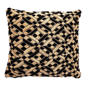 Large Custom Cushion From Vintage African Kuba Cloth