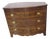 1980s White Bowfront Chest Mahogany Banded Amazing Server Silver Chest For Sale