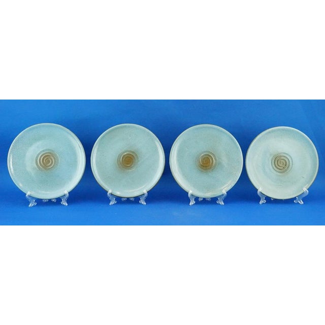 Vintage Futurist-Style Maiolica Plates by Galvani, Pordenone, Italy, 1930s, Set of 4 For Sale - Image 17 of 17