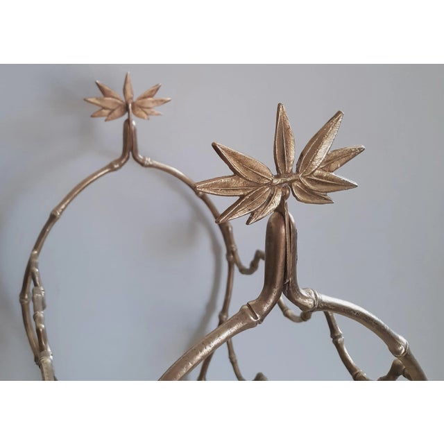 1950s 1950s Maison Baguès France Gilt Bronze Faux Bamboo Wine Rack For Sale - Image 5 of 7