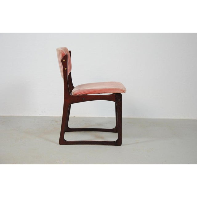 Danish Dining Chairs in Tanned Oak and Pink Upholstery attributed to Poul Hundevad, 1970s, Set of 6 For Sale - Image 10 of 15
