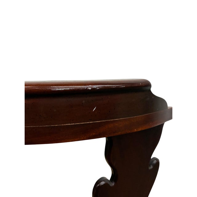 Vintage Queen Anne Style Corner Chair With Nautical Map & Sailing Ship Upholstery For Sale - Image 11 of 12