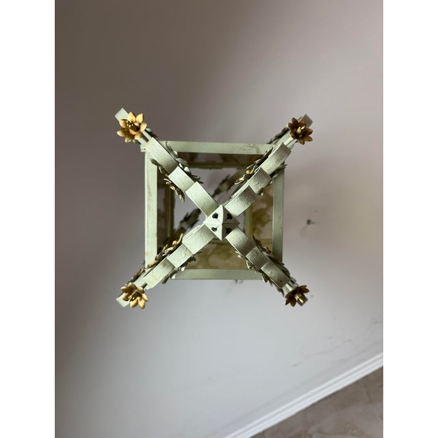 Wrought Iron Lantern, 1950s For Sale - Image 10 of 12