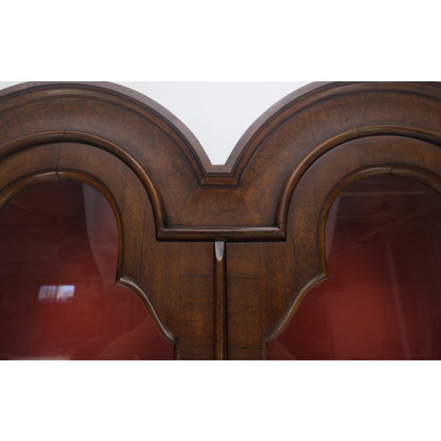 Double Bonnet Dome Top Burl Wood 3 Drawer Drop Front Secretary Desk 1900s Clean! For Sale - Image 6 of 17