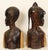 A stunning pair of hand sculpted Maasai Kenyan warriors, made from sold two tone ebony wood. Each bust has distinctive...