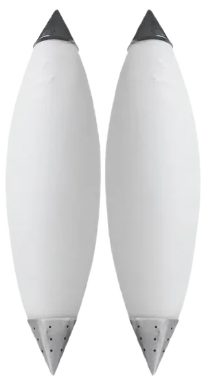 Vintage Zeppelin Shaped Opaline & Chrome Sconces, 1970s, Set of 2