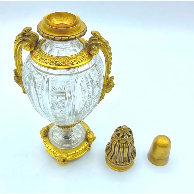 Baccarat Musée Baccarat Perfume Bottle with Bronze Double Handles For Sale - Image 4 of 13