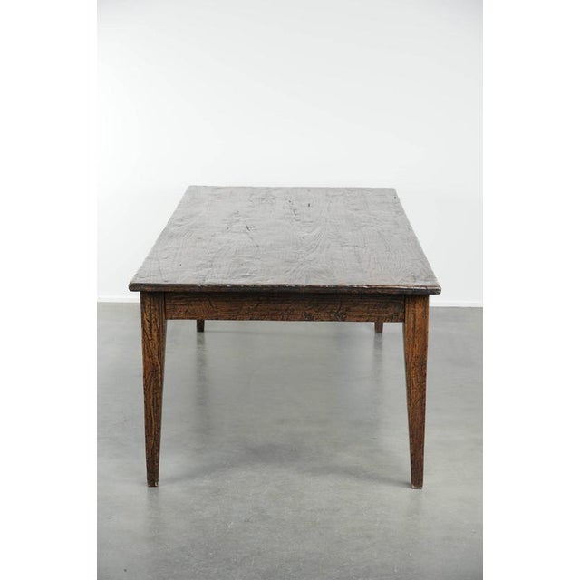 Large Farmhouse Dining Table in Atmospheric Elm For Sale - Image 4 of 13