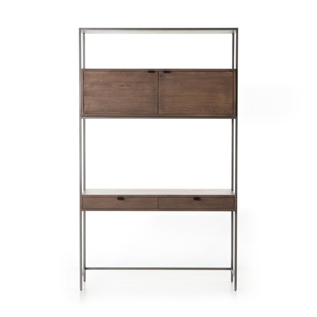 Wood Four Hands Trey Modular Wall Desk, Auburn Poplar For Sale - Image 7 of 12