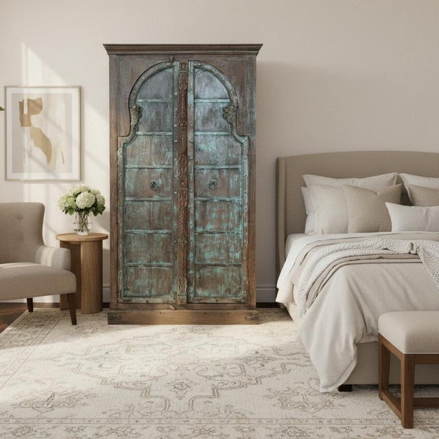 Dimensions: 43.5” W x 20” D x 77.5”H Bring timeless character and old-world charm into your home with this stunning...