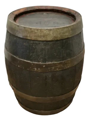 Antique Oak Brewery Barrel, Table, Log Bin or Christmas Tree , 1890s