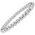 Modern Beaded Line Chain Bracelet in Platinum, 8.6 Gm , 7 Inch Long For Sale - Image 3 of 8