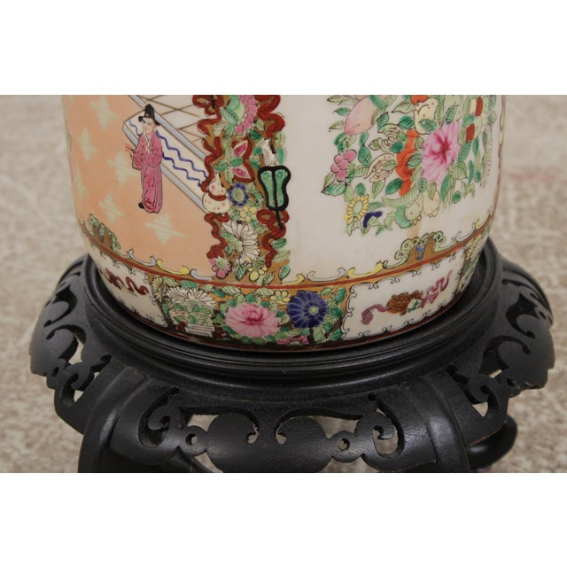 Antique Chinese Familia Rose Umbrella Stand For Sale - Image 12 of 16