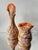 A rare sculptural Central European studio art glass vase and vessel set, created in the late 1970s. The pieces are hand-...
