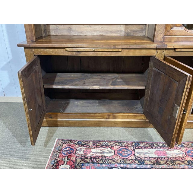 Walnut and Oak Bookcase, Early 20th Century For Sale - Image 5 of 17