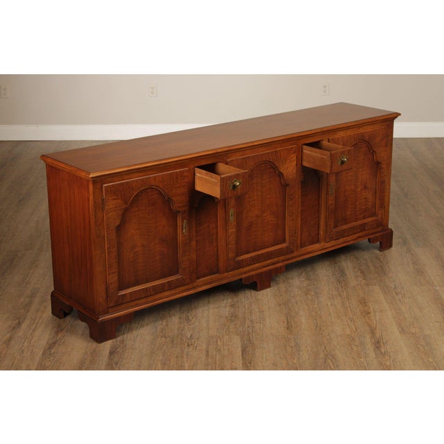 Traditional Baker Milling Road Georgian Style Walnut Buffet Sideboard For Sale - Image 3 of 18