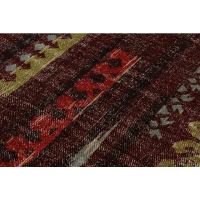 Vintage Zeki Müren Rug in Red With Colorful Geometric Pattern - Rug & Kilim For Sale In New York - Image 6 of 8