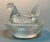 Glass Vintage Glass Chicken Hen on Nest Salt Cellar Miniature Dish For Sale - Image 7 of 8