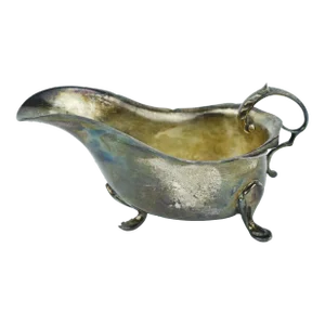 Mid 20th Century C J Vander Ltd Sterling Silver Gravy Sauce Boat Birmingham England