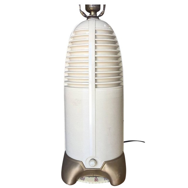 Mitchell "Lumitone" Streamline Bakelite Radio Table Lamp 1941 Chairish