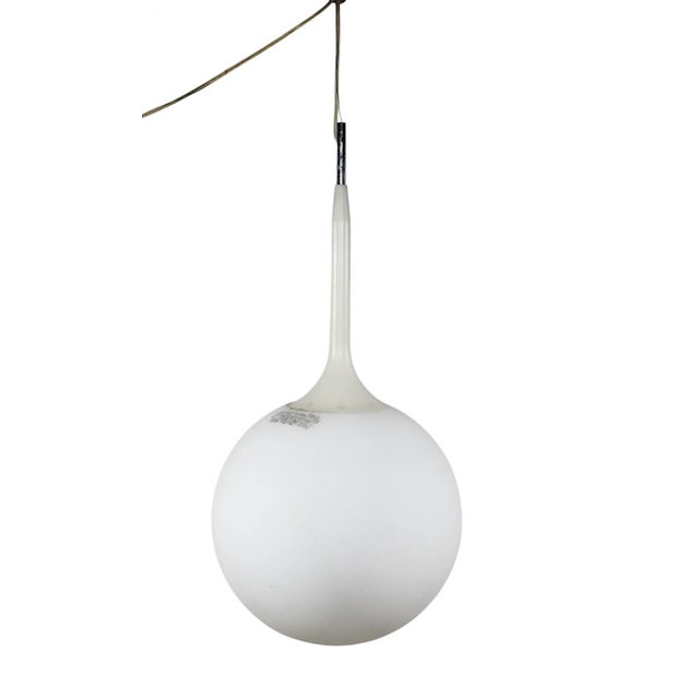 Stunning post modern style hanging ball globe designed by M. De Lucchi and Hubb Ubbens for Artemide as part of the iconic...