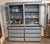English Painted Farmhouse Kitchen Hutch Cabinet, 1920 For Sale - Image 3 of 7