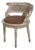 French Louis XV Cane Back Painted Vanity Stool For Sale