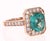 Contemporary 3.75 Carat Apatite Diamond 14 Karat Rose Gold Halo Engagement Ring, Size 7 For Sale - Image 3 of 6