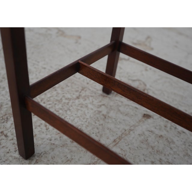 Baker Mahogany Inlaid Lidded Box on Stand For Sale - Image 10 of 17