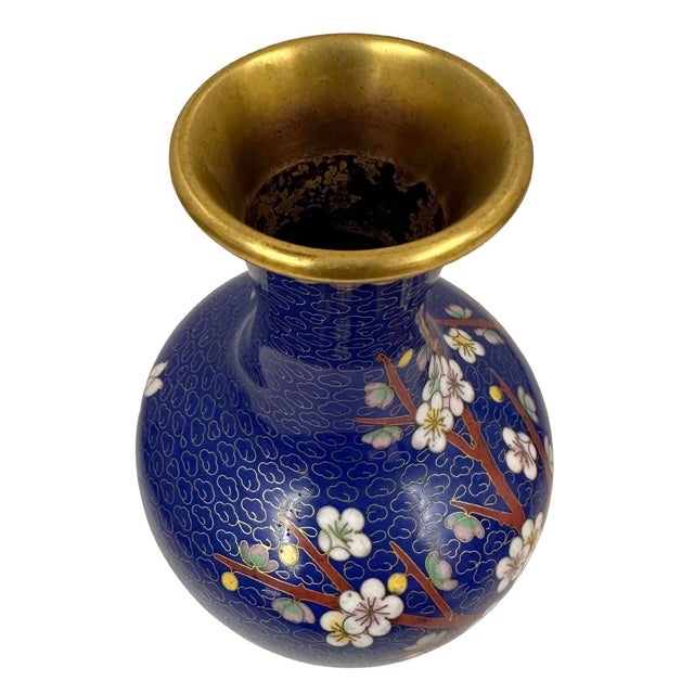 Mid-20th Century Hand-Crafted Antique Chinese Cloisonne Vase For Sale - Image 9 of 12