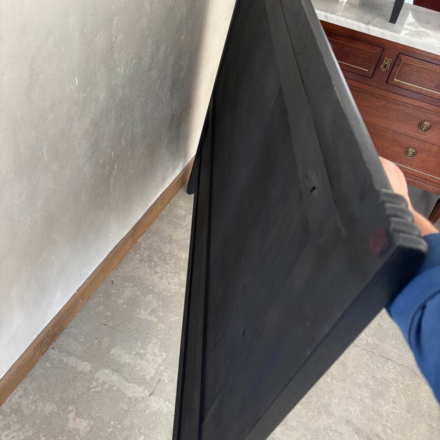 Black Patinated Wooden Headboard For Sale - Image 5 of 6