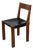 Vintage S24 Chair in Elm and Black Leather by Pierre Chapo, 1970 For Sale