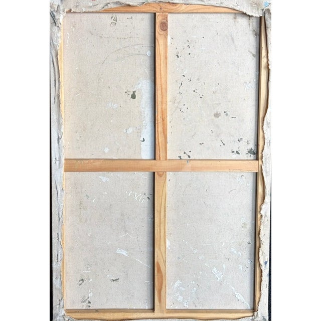 Wood Mid Century Abstract Painting - Overlapping Circles For Sale - Image 7 of 7