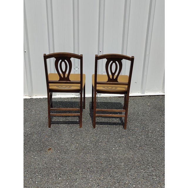 1960s Vintage Stackmore Folding Chairs - A Pair For Sale - Image 4 of 7