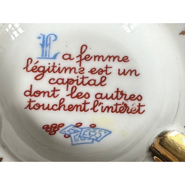 Ceramic Vintage French Limoges Ashtray Catchall Set of 2 For Sale - Image 7 of 18