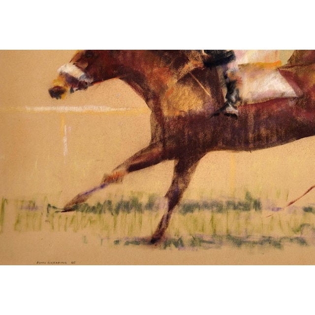 Black John Rattenbury Skeaping, Into the Final Furlong, 1965, Pastel Drawing, Framed For Sale - Image 8 of 18